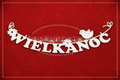 Tekturka Wielkanoc napis - girlanda zestaw 4szt SC