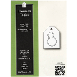 Wykrojnik - Poppystamps - Snowman Taglet - tag z bałwankiem