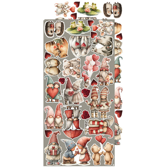 Zestaw dodatków do scrapbookingu - Craft o'clock - Spring in Love - mix 01