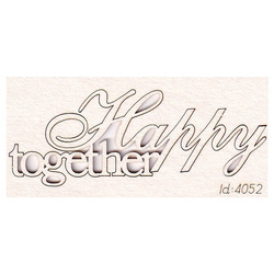 Tekturka napis - Happy together - Scrapiniec