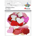 Naklejki piankowe serca mix 50szt 