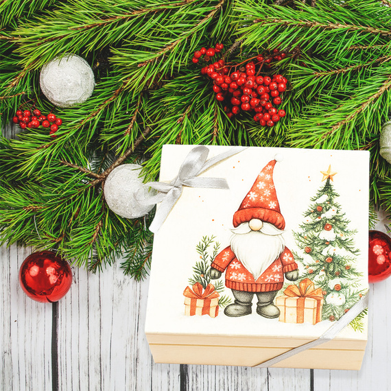 Zestaw startowy do decoupage świąteczny