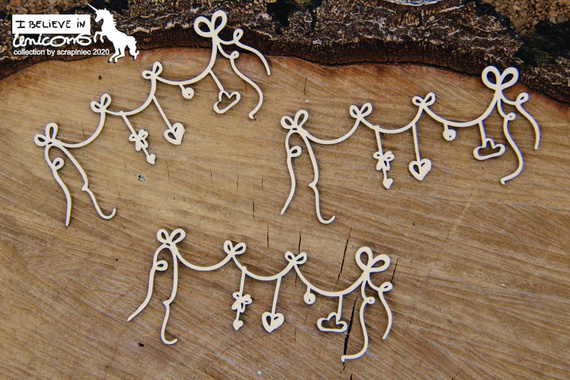 Tekturka Believe in Unicorns - garlands - girlandy - Scrapiniec