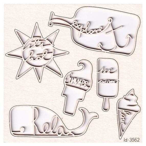 Tekturka lody - Whalecome Summer- Scrapiniec 3562