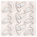 Tekturka - Love in 3D - Wedding rings 9pcs - Obrączki zestaw 9szt - Scrapiniec