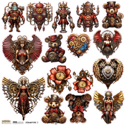 Naklejki - ScrapLove - Steampunk 3