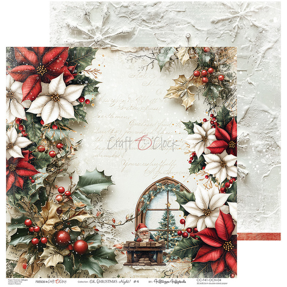 Zestaw papierów do scrapbookingu 30x30 - Craft o'clock - Oh Christmas Night