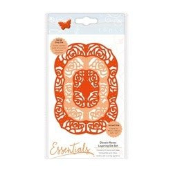 Wykrojnik - Tonic Studios - Classic Roses Dot & Drop Layering ramki kwiatowe