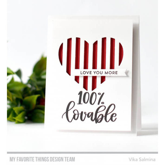 Wykrojnik - Die-namics - Peek-a-Boo Striped Heart serce