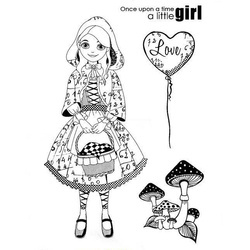 Stempel A6 - Carabelle Studio - A little girl Czerwony Kapturek