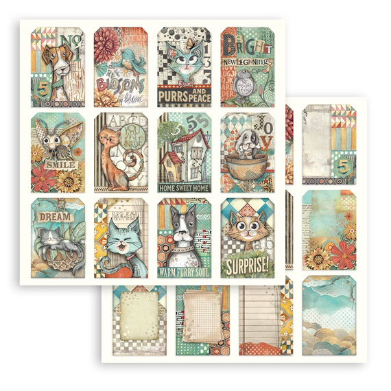 Zestaw papierów do scrapbookingu 20x20 - Furry Friends - Stamperia