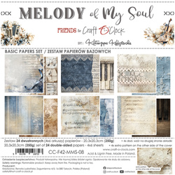 Zestaw papierów do scrapbookingu 20x20 - Craft o'clock - Melody of My Soul - BASIC