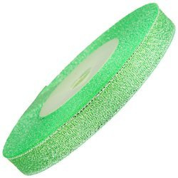 Wstążka brokatowa 12mm 27m - zielono srebrna