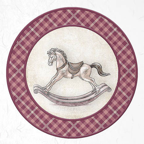 Zestaw papierów ryżowych - ITD - RSM048 różowa kratka, zabawki, maskotki, misie