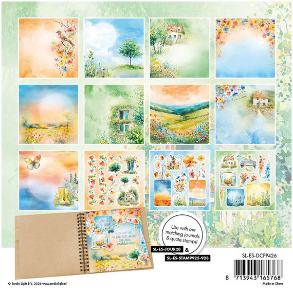 Zestaw papierów do scrapbookingu 15x15 - Studio Light - Summer Meadow