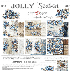 Zestaw papierów do scrapbookingu 30x30 - Craft o'clock - Jolly Season