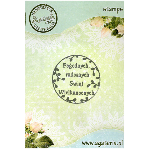 Stempel - koło - Pogodnych, Radosnych ... - Agateria