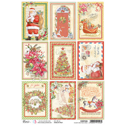 Papier ryżowy do decoupage A4 - Ciao Bella - Holiday Greeting cards