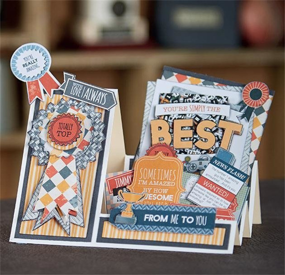 Stemple - Papermania - Mr Mister Rosette medal odznaka kotylion