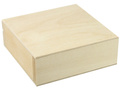 Pudełko drewniane kasetka kwadratowa 10x10x3,6 cm