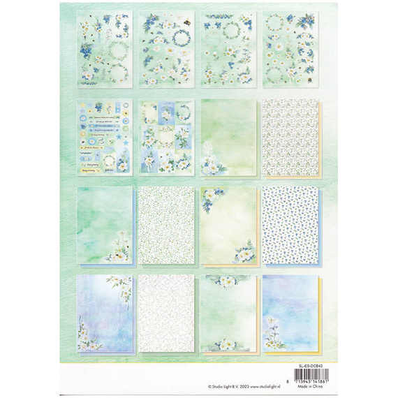 Zestaw papierów i elementów do scrapbookingu A4 - Sunny summer