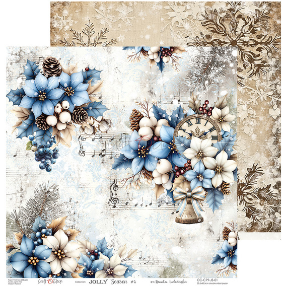 Zestaw papierów do scrapbookingu 30x30 - Craft o'clock - Jolly Season
