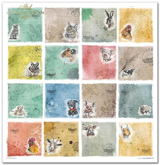 Zestaw papierów do scrapbookingu 30x30 - Happy farm