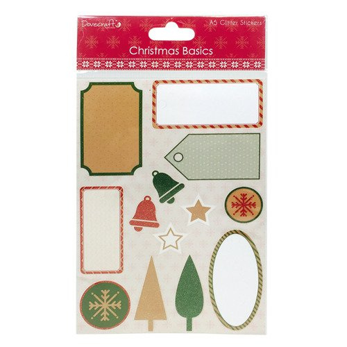 Naklejki papierowe - Dovecraft - Christmas Basics Glitter