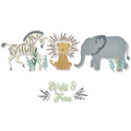 Wykrojnik Sizzix Framelits + stemple - Floral Safari zwierzęta