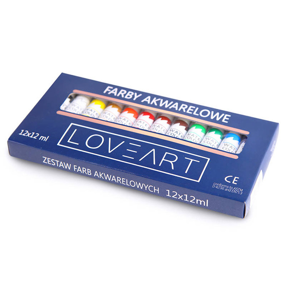 Farby akwarelowe LOVEART 12x12ml