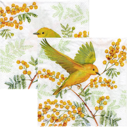Serwetka do decoupage 33x33cm - Joy of Spring ptaki
