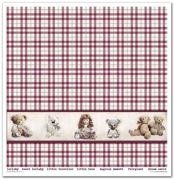 Zestaw papierów do scrapbookingu 30x30 - Childhood memories pink