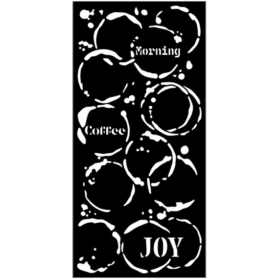 Szablon mix media 3D 12x25cm - Furry Friends poranek z kawą - Stamperia