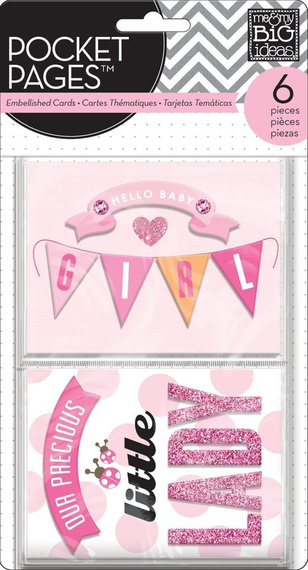 Pocket Pages cards - Hello Baby Girl - Me&My Ideas TPCE-04