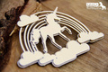 Tekturka Believe in Unicorns - Rainbow decor - dekor z tęczą - Scrapiniec