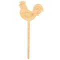 Ozdoba drewniana na patyku kogut 14cm Decor