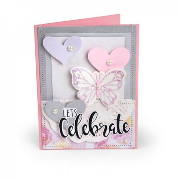 Wykrojnik + stempel Sizzix Framelits - Let's Celebrate by David Tutera