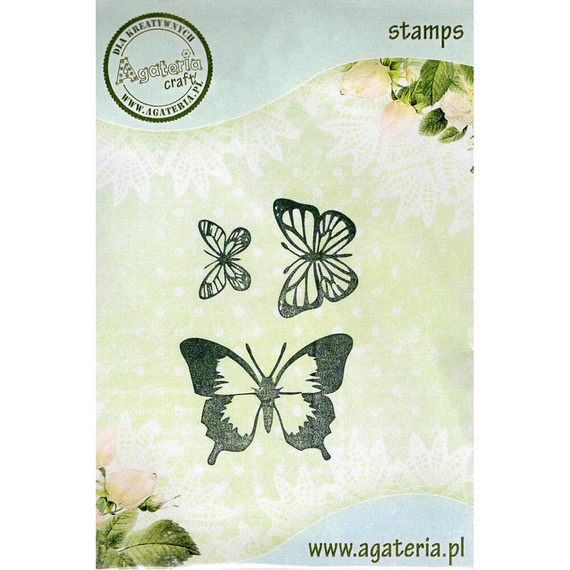 Stempel - Motyle 3szt - Agateria
