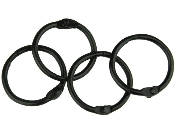 Kółko do spinania 25mm czarne 1szt.