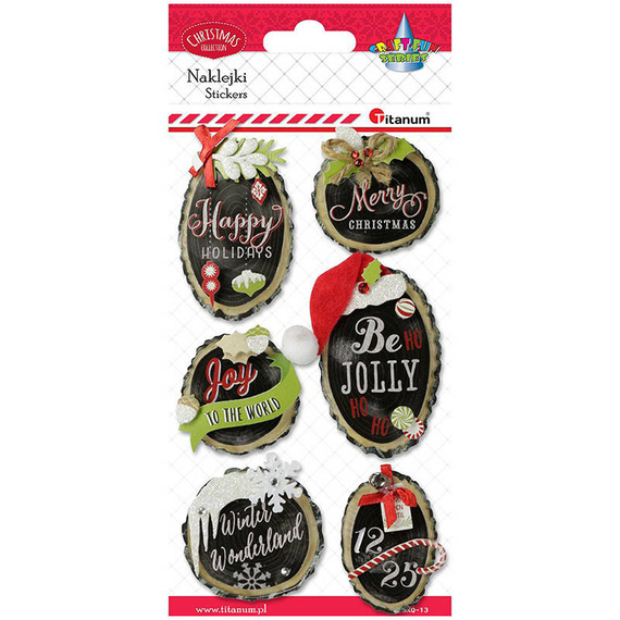 Naklejki świąteczne plastry drewna