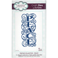 Wykrojnik - Creative Expressions - Peace CED3005 - napis Peace ażurowy