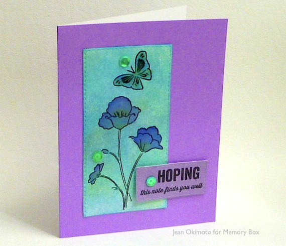 Stempel - Memory Box - Delicate Flight CS2043F kwiaty i motyl