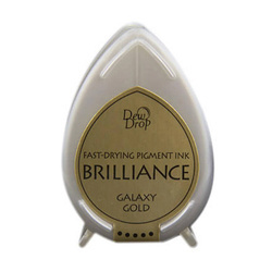 Szybkoschnący tusz pigmentowy Brilliance Drop - Galaxy Gold - Tsukineko