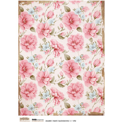 Papier ryżowy A4 - Scraplove - Shabby Peony Background 3 kwiaty peonie