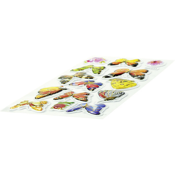 Naklejki miękkie wypukłe motyle mix 14szt