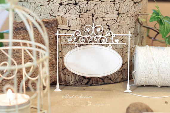 Tekturka Szyld duży owal stand - Park Avenue - Scrapiniec 2866