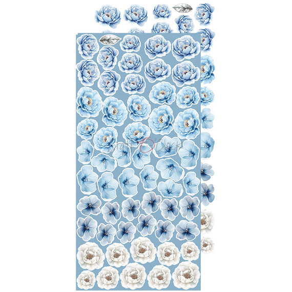 Something Blue zestaw dodatków do scrapbookingu - Craft o'clock - Flowers