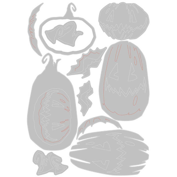 Wykrojnik Sizzix Thinlits - Pumpkin Patch, Colorize by Tim Holtz dynia