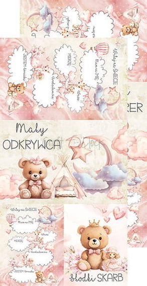 GIRL & CURL - Craft o'clock - zestaw dodatków - MIX