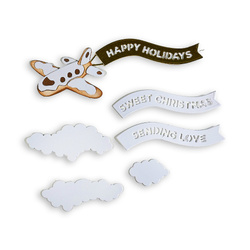 Wykrojnik do papieru - Candy Christmas - Samolot - Stamperia